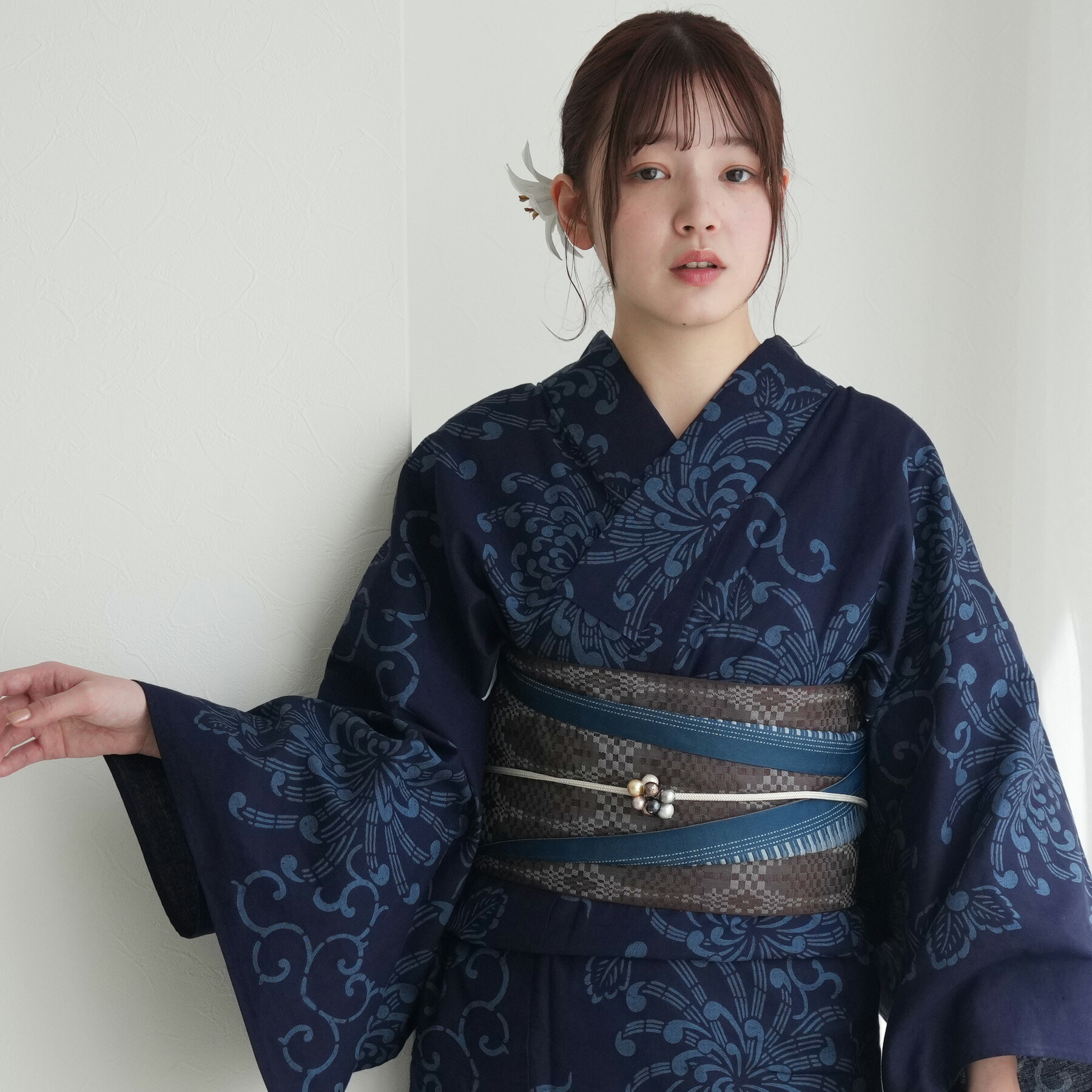 utatane｜【utatane*注染工房 日本製 浴衣3点セット 等間しじら