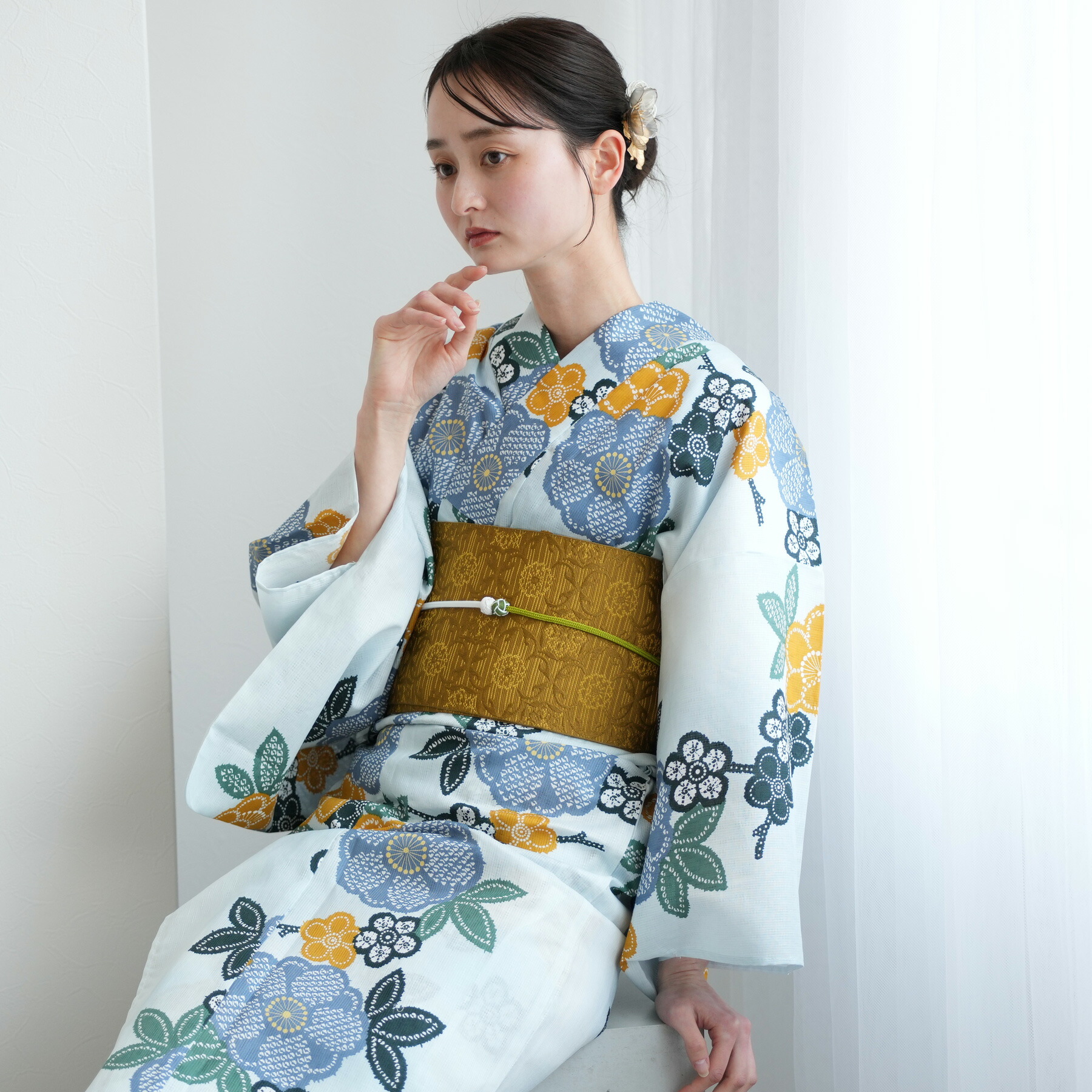 お任せ青系半幅帯+お任せ帯じめつき◆高級変わり織 涼し青いリンドウの古典上品浴衣 5010245411_1080x.jpg?v=1716535329