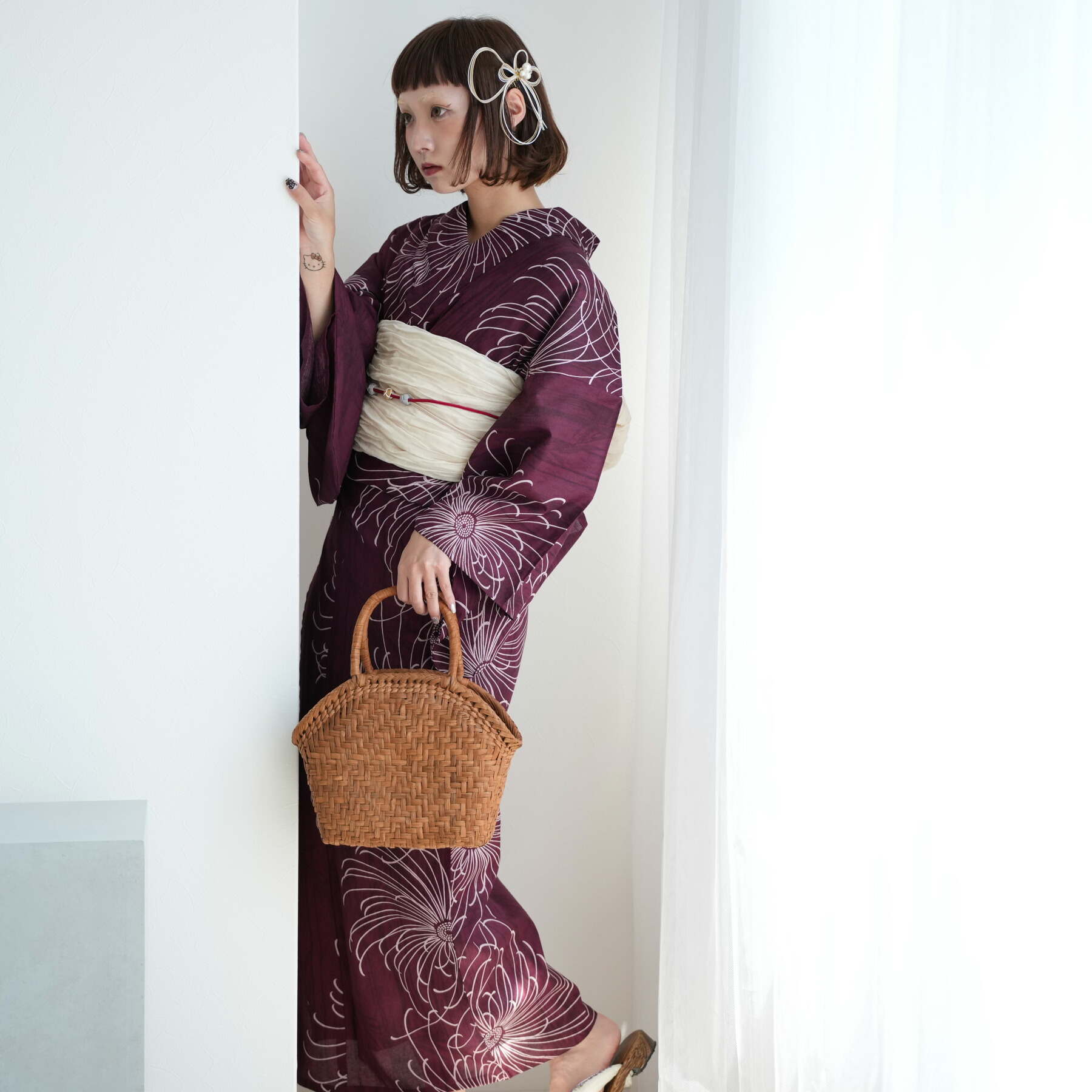 楽天市場】【ニコアンティーク 高級変わり織 浴衣3点セット 大正浪漫