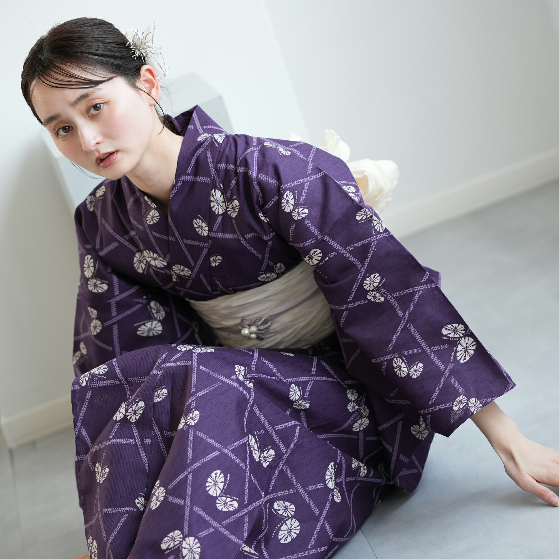 新品 ニコアンティーク 浴衣 帯 ゲタ 3点セット レディース 浴衣 セット レディース ニコアンティーク 3点セット（浴衣/下駄