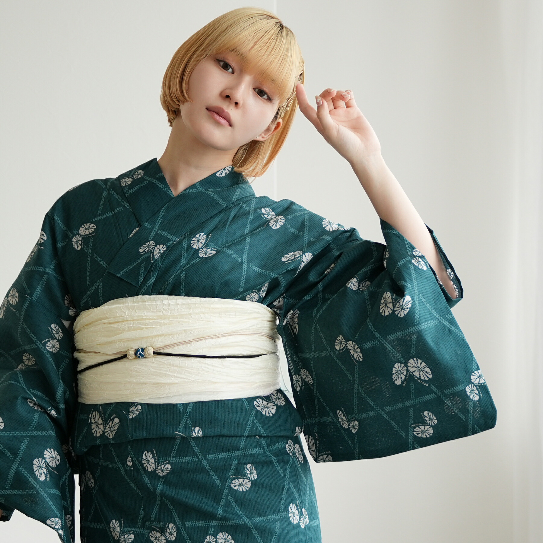楽天市場】【49％OFF】【ニコアンティーク 高級変わり織 浴衣3点