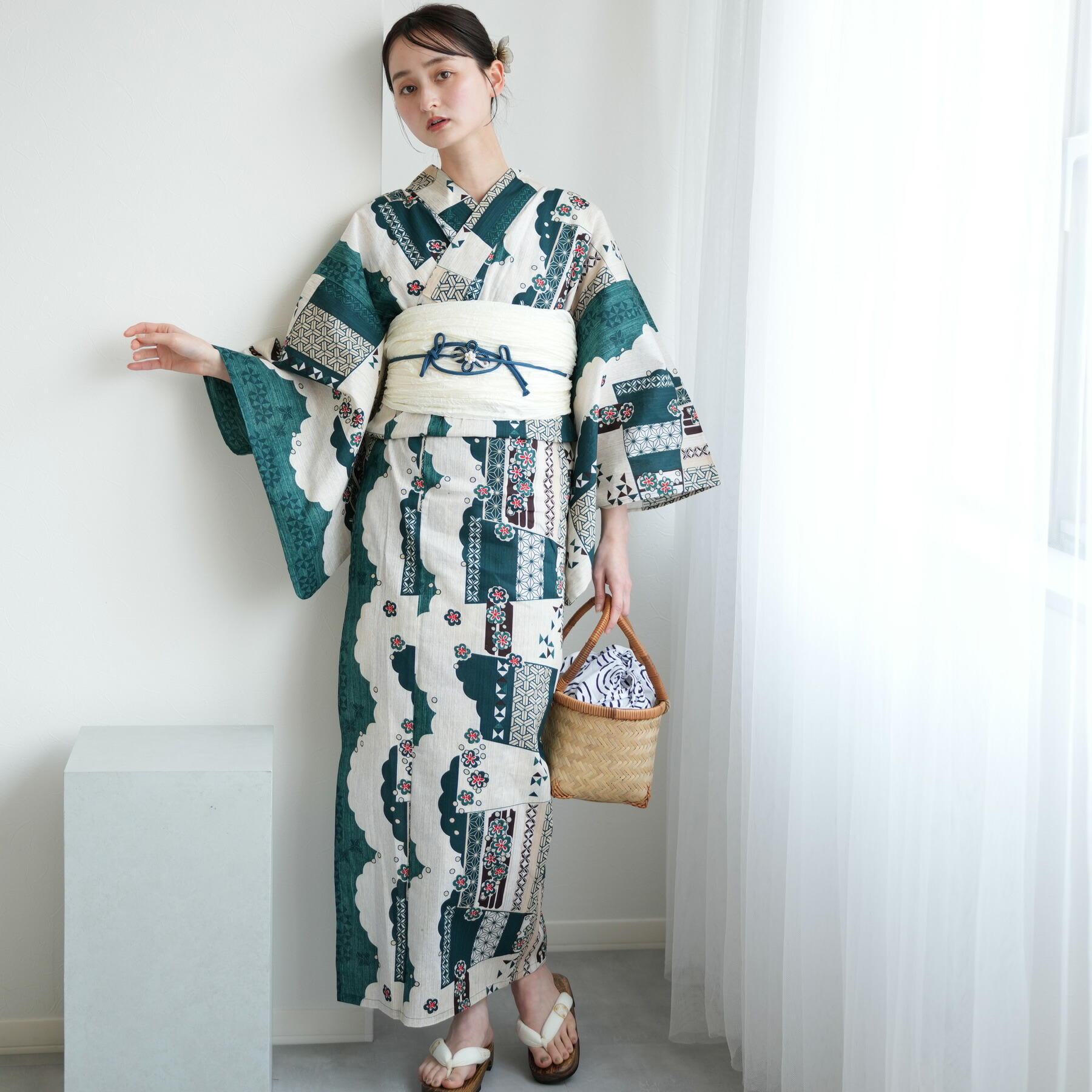 楽天市場】【ニコアンティーク 高級変わり織 浴衣3点セット 南蛮渡来