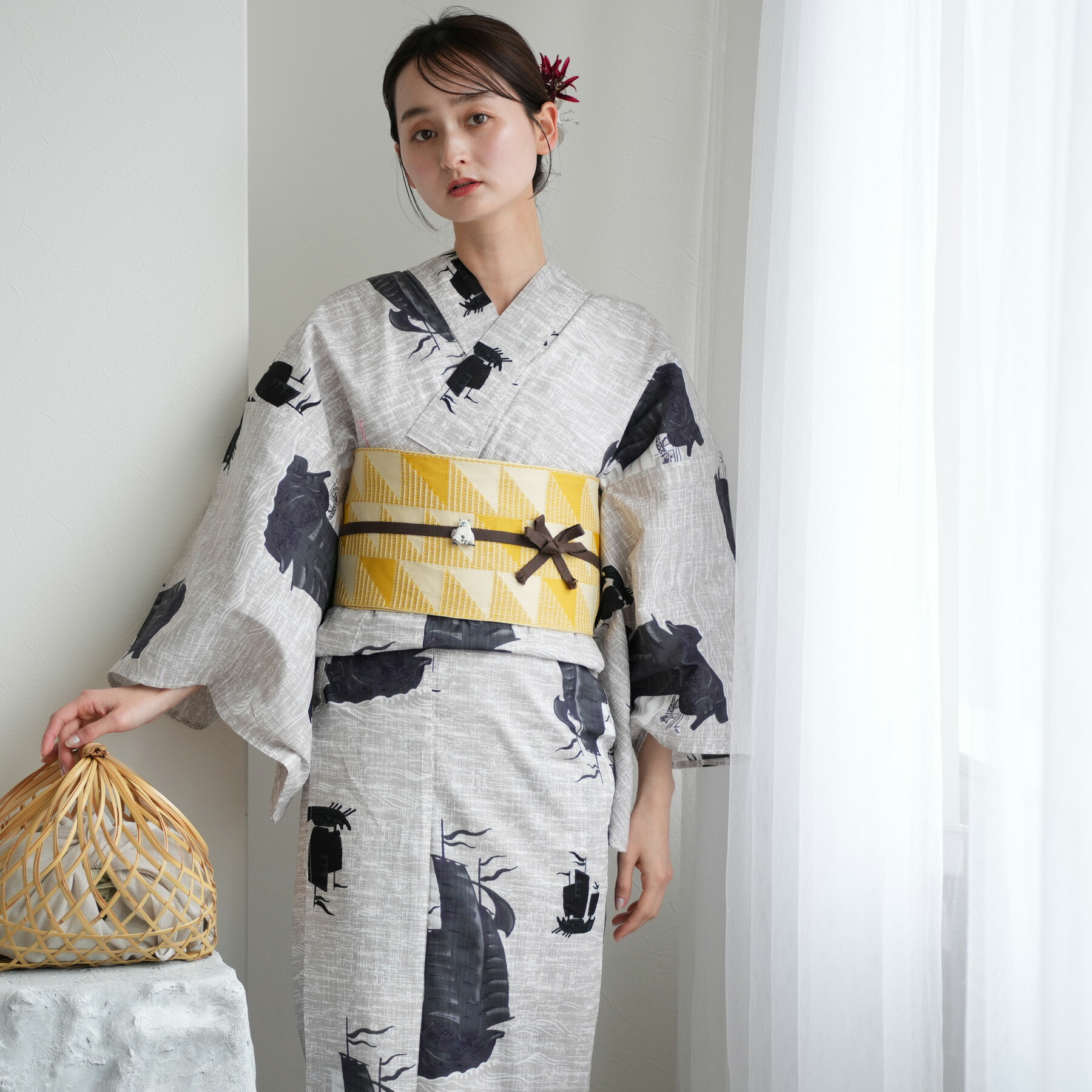楽天市場】【69％OFF】【ニコアンティーク 高級変わり織 浴衣3点