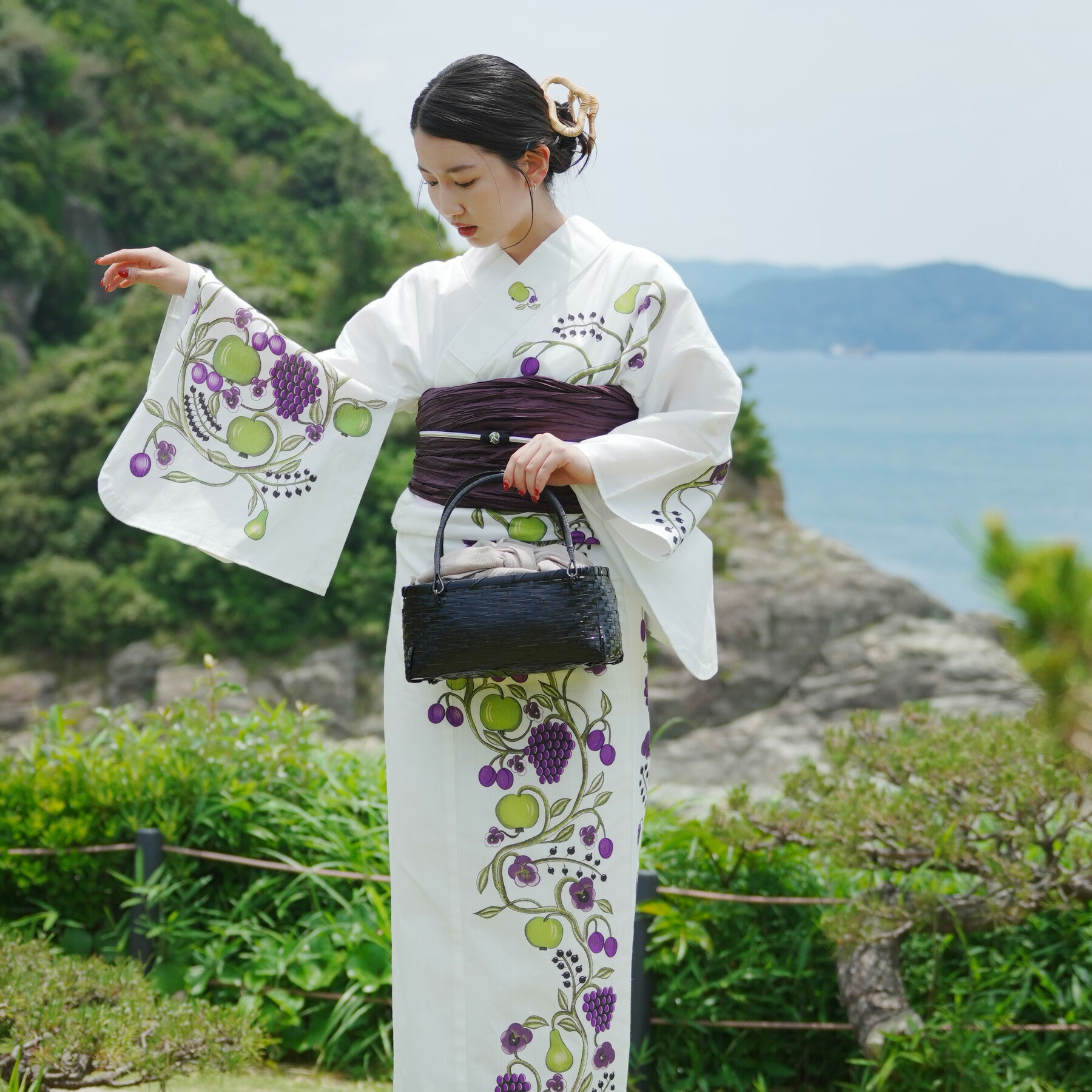 楽天市場】【utatane 高級変わり織 浴衣3点セット ローケツ染め