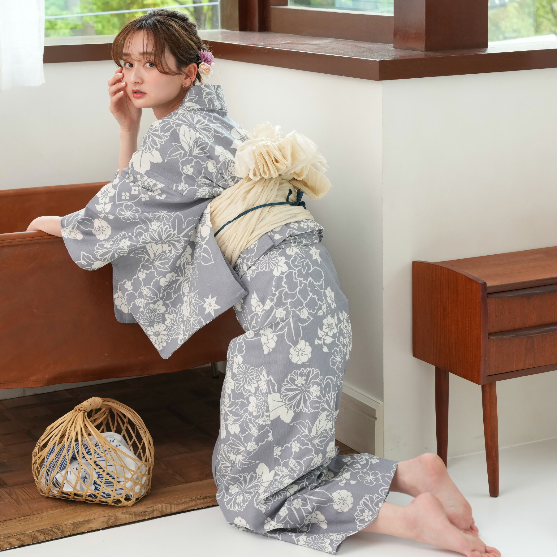 楽天市場】【utatane セパレート高級変わり織 二部式浴衣3点セット 渋