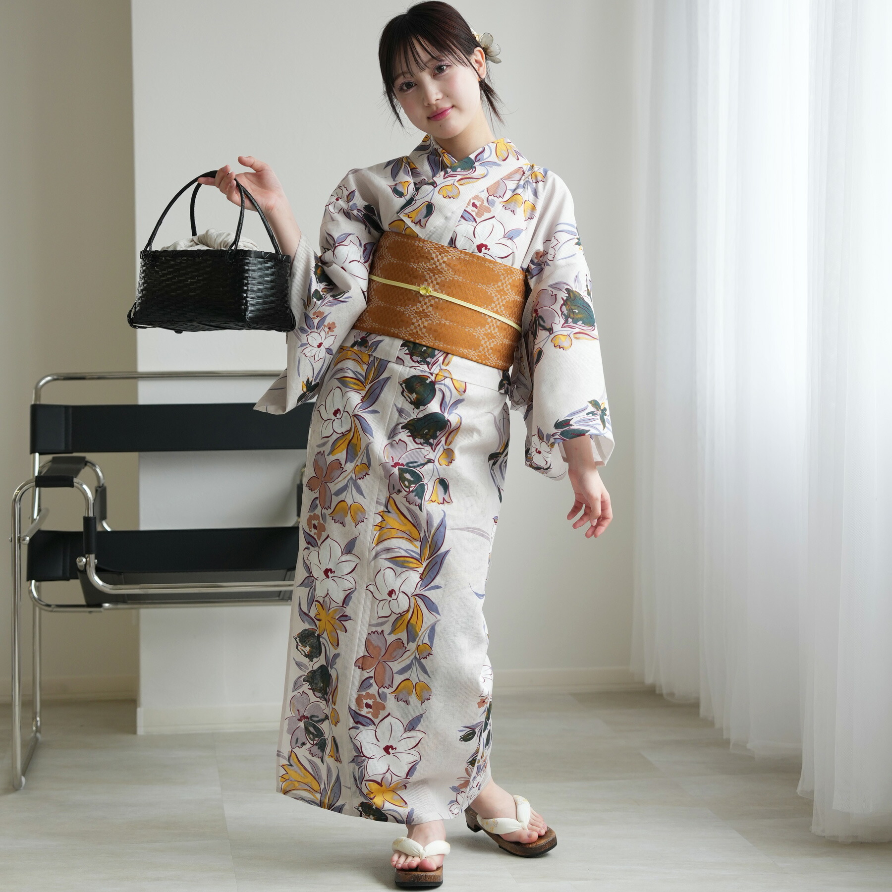 Utatane☆新品未使用☆2部式浴衣3点セット utatane｜utatane セパレート 二部式浴衣3点セット 粋紺市松に