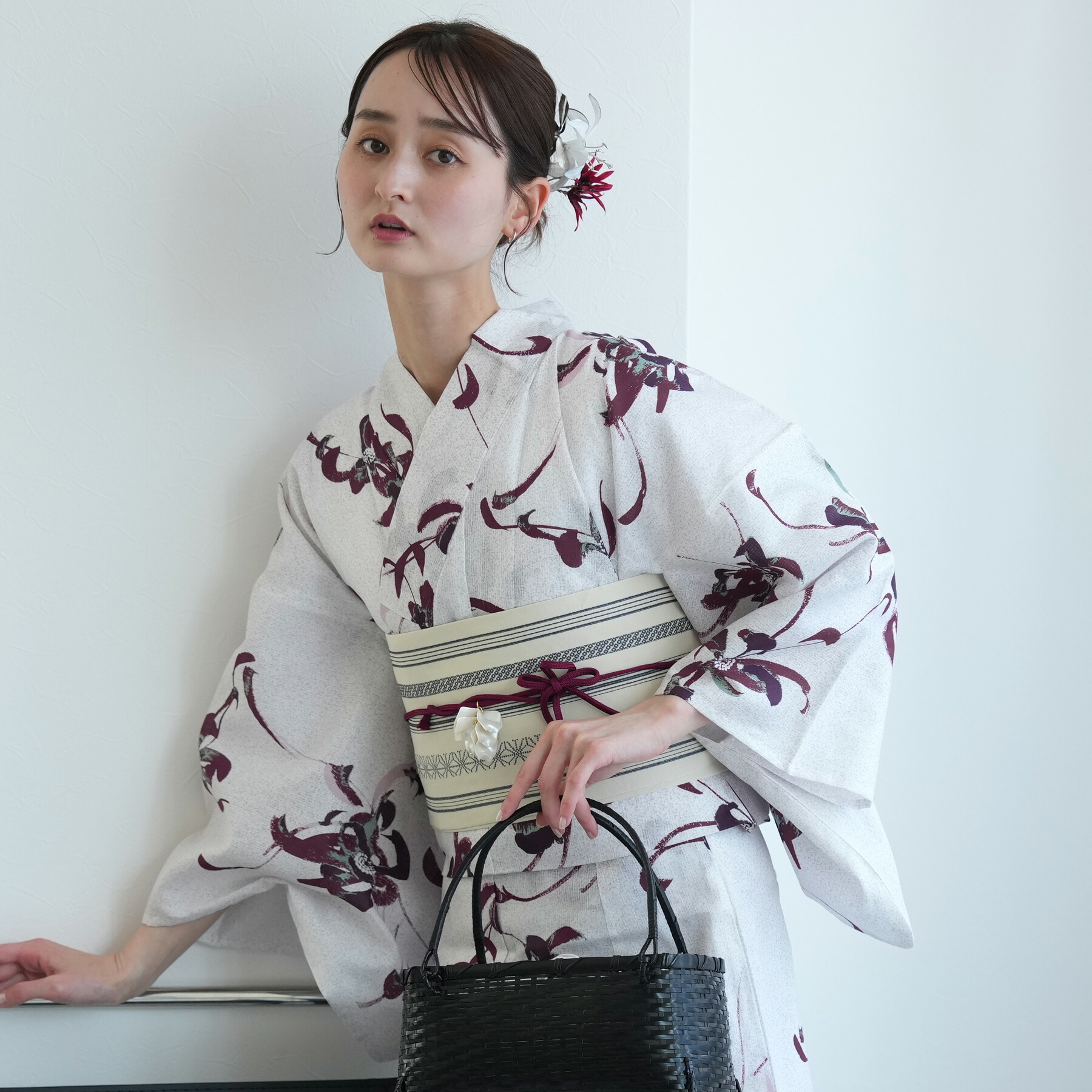 二部式浴衣セット utatané 綿100% 楽天市場】【utatane セパレート高級変わり織 二部式浴衣3点