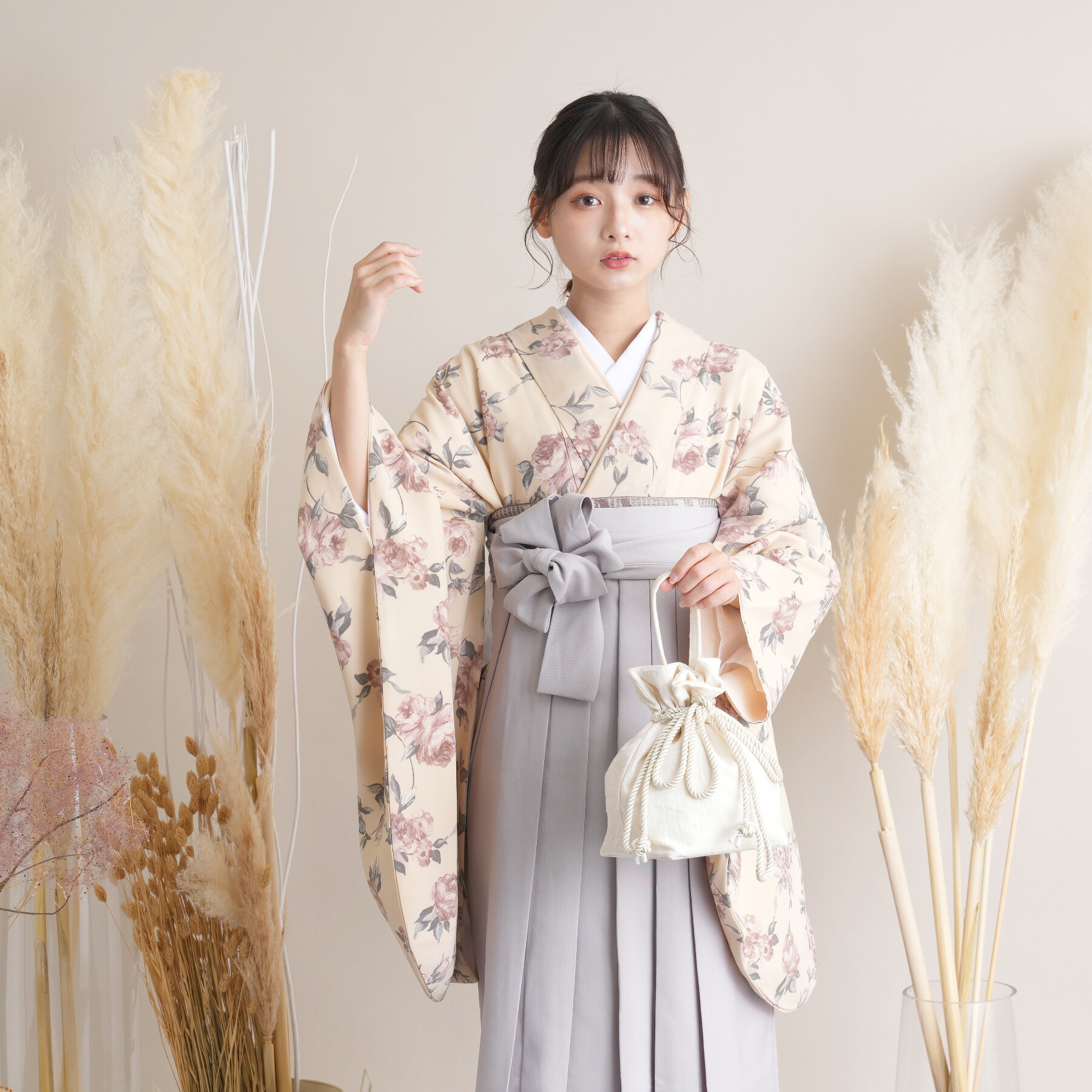 楽天市場】【リサイクル着物セット】2尺袖着物 袴 2点セット utatane 
