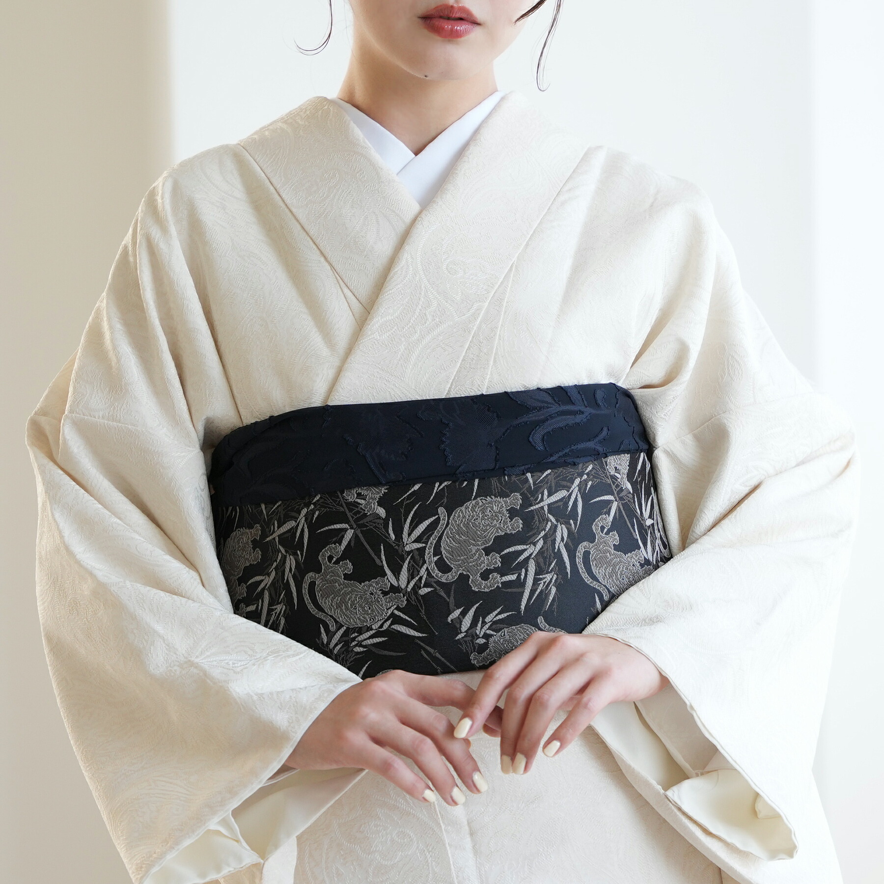楽天市場】【筑前織物 博多織 紗 八寸なごや帯 正絹 お仕立て
