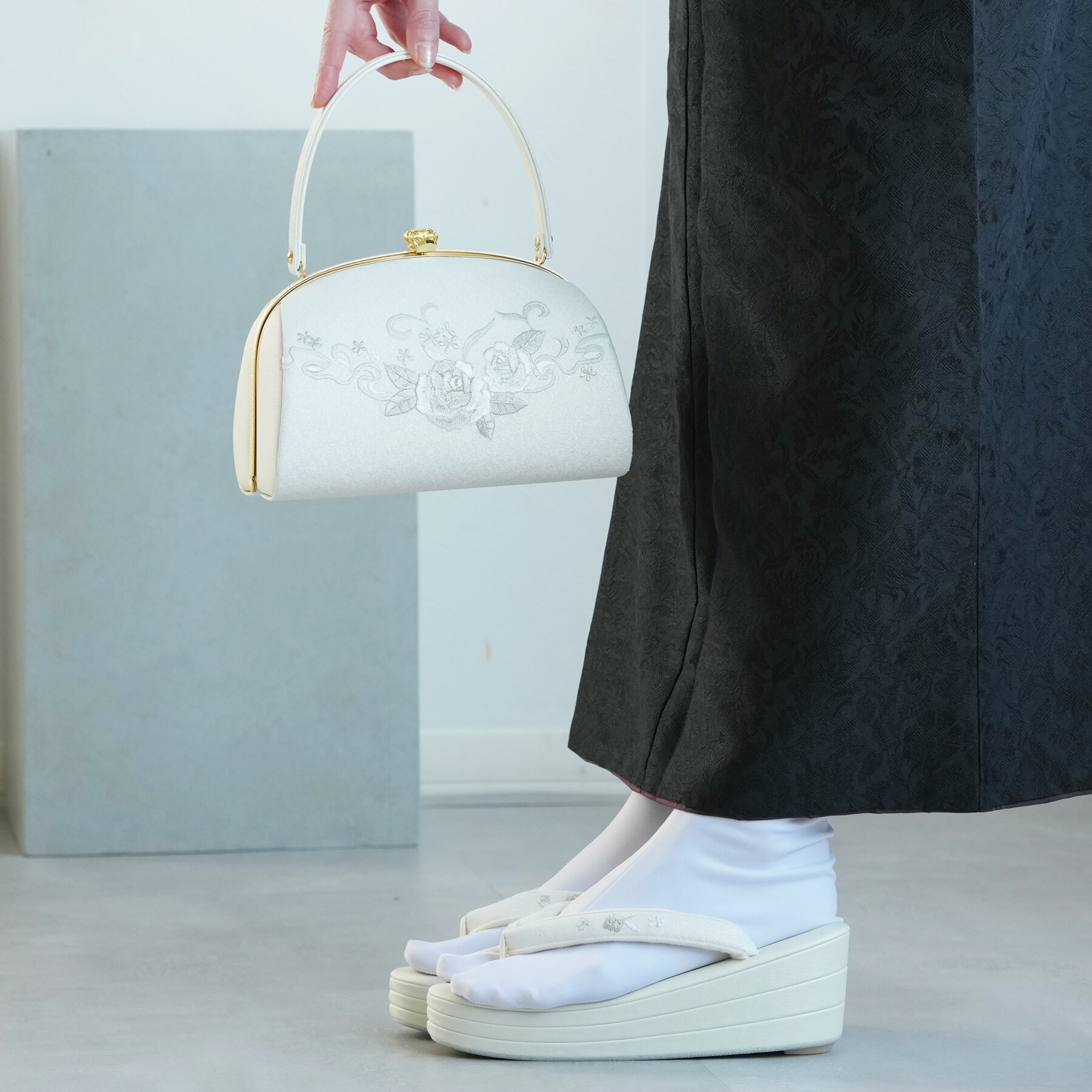 楽天市場】草履+バッグ 2点セット（「 レーススパンコール草履