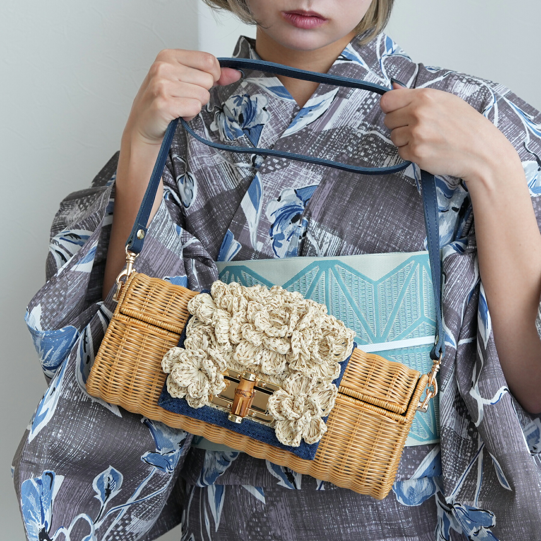 楽天市場】【utatane 籐カゴバッグ ビーグル 牛革ハンドルバッグ 犬