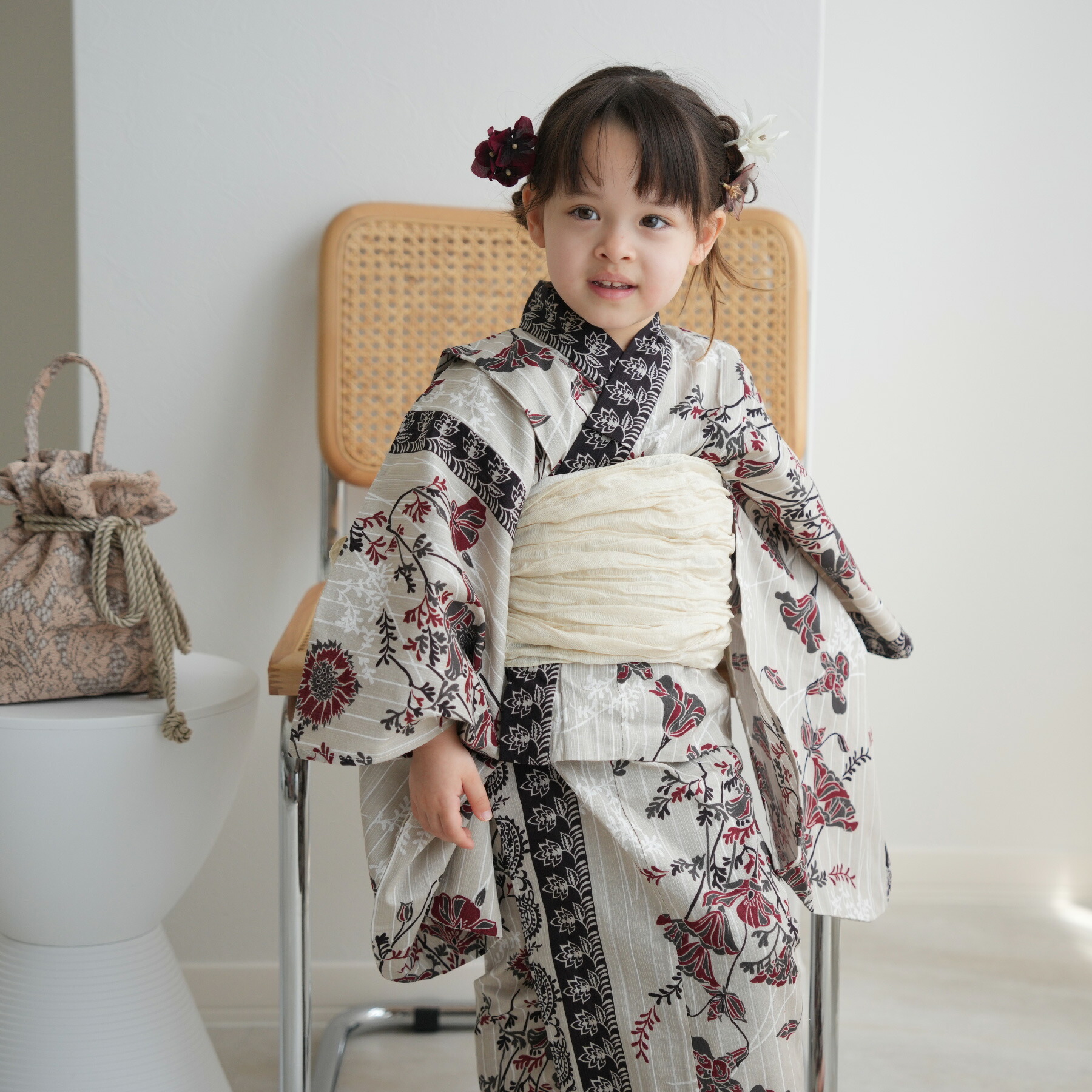 utatane｜utatane 高級変わり織 浴衣3点セット きなりに抹茶の露