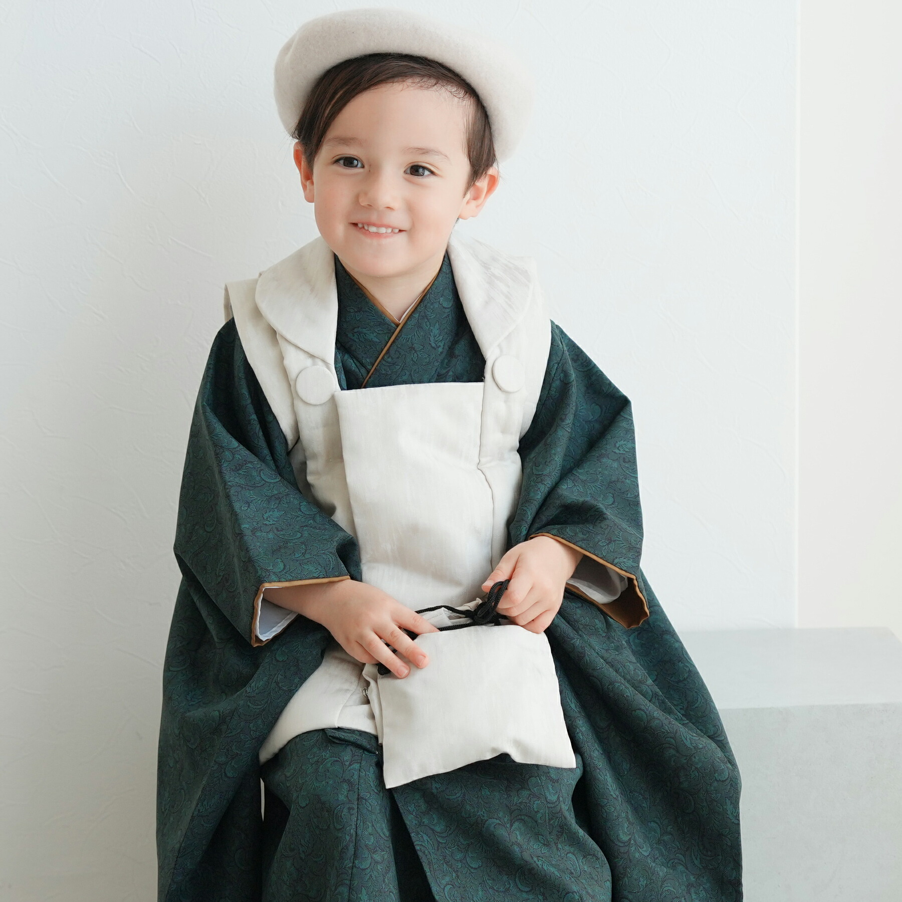 楽天市場】【ひよこ商店 kids 七五三 着物 3歳 男の子 ベレー帽