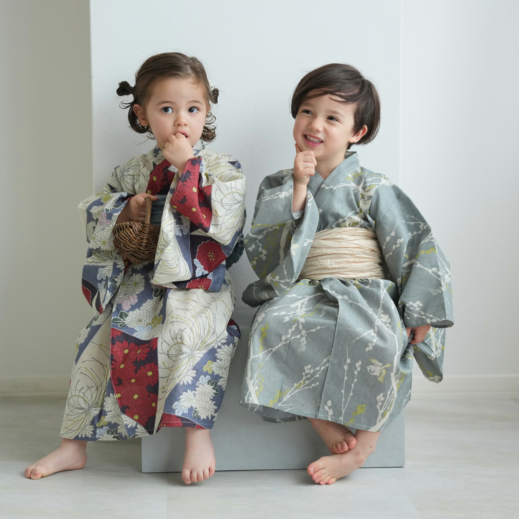 楽天市場】【utatane kids 高級変わり織 子供浴衣3点セット