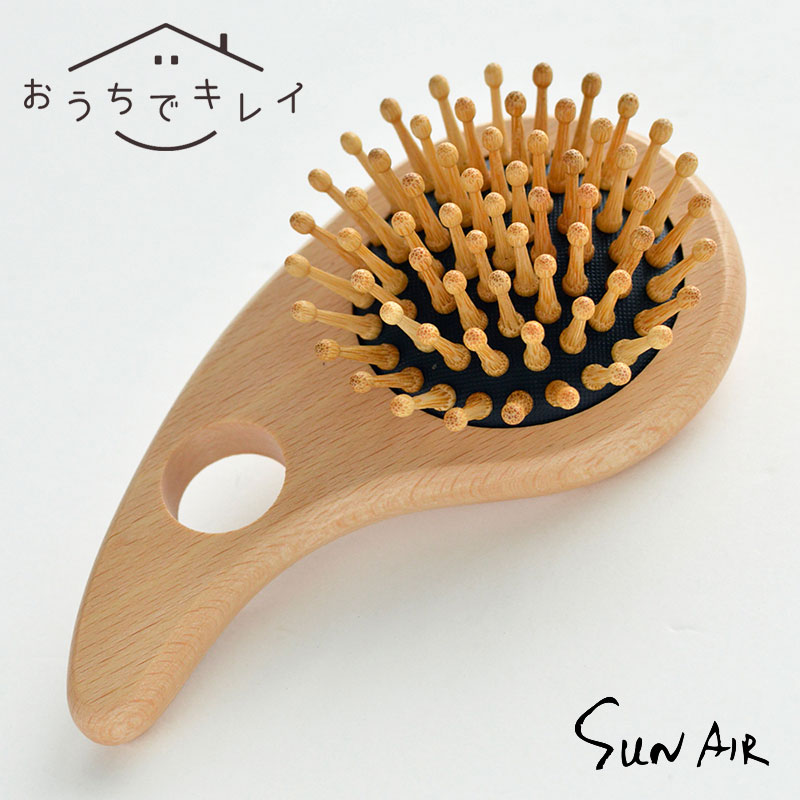 楽天市場】サンエア 竹ピンブラシ ムーンキス コームタイプ [ヘアー