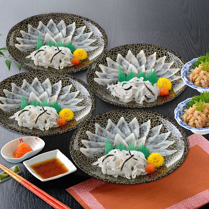関とら本店 とらふく刺身 とらふく塩辛セット (とらふぐ刺身15g×4 とらふぐ皮20g×4 とらふぐ塩辛60g×2) ふく ふぐ フグ てっさ|雑貨通販店ユートピア