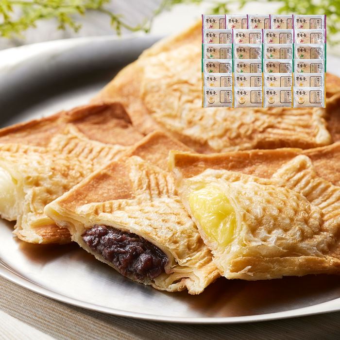 北海道 十勝クロワッサン鯛焼き3種セット(十勝つぶあん90g×9 十勝ミルク90ｇ×8 十勝カスタード90ｇ×8) 詰め合わせ 洋菓子