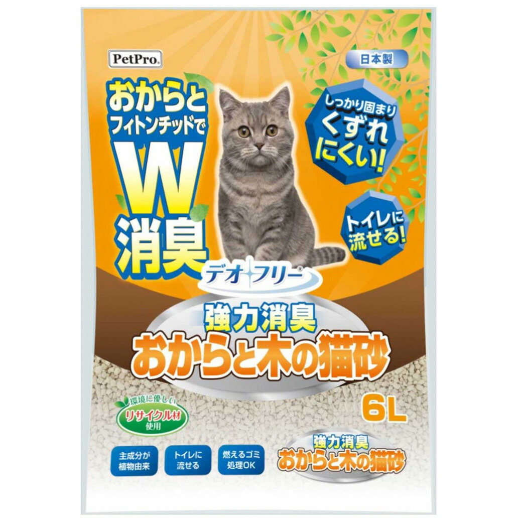 楽天市場】猫砂 国産 流せる おからでつくったねこ砂 6L 1袋 : ゆーと