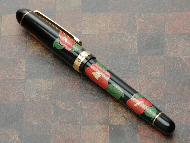 會津蒔絵万年筆(椿)栄町オサダ 会津研出蒔絵 贈答用 プレゼント 受注生産:納期約30日|うつくしま良品本舗