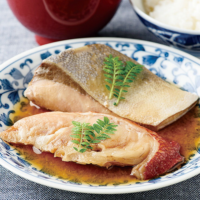 減塩 煮魚詰め合わせ（金目鯛・なめたかれい・さば・ぶり・さわら・さめかれい 各1切）煮魚 水産品 福島県　おのざき