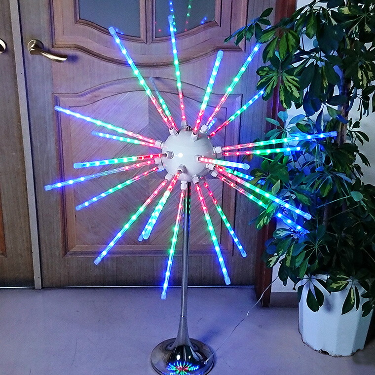 花火型イルミネーションLED直径4ｍ 楽天市場】イルミネーション 電子花火 スタンド式 3D LED花火 LED