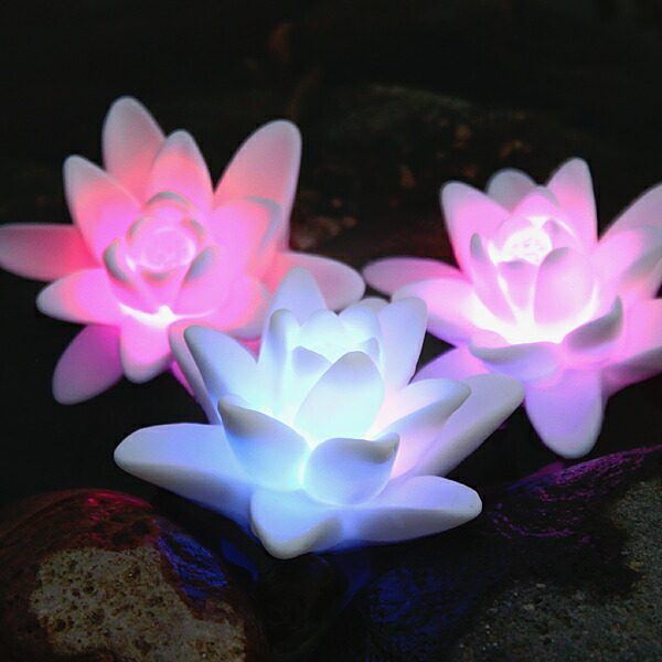 光るハス防水LED蓮ハス水に浮かべるインテリア光る蓮花/光る花/照明/飾り/7彩