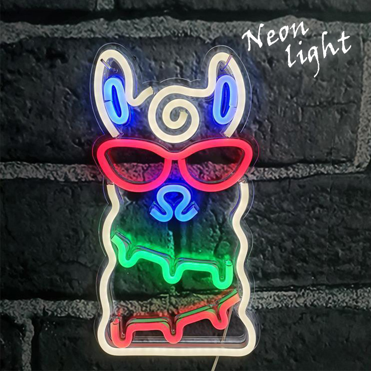 楽天市場】LED ネオンサイン アルパカ USB電源 ネオンライト ネオン管