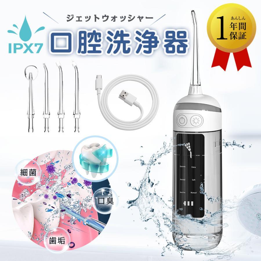 ウォーターフロス 歯間洗浄機 2200mAh 口腔洗浄器 水圧歯ブラシ手に持って携帯用歯当て家庭用電働洗浄器歯の洗浄器デンタルフロス ジェットウォッシャー 水歯磨き