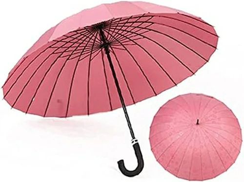 傘 レディース 長傘 ワンタッチ ジャンプ傘 大きめ 24本骨 かさ カサ 雨で桜が浮き出る傘 (ピンク)