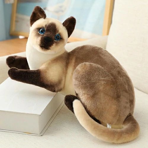 ぬいぐるみ タイ王国猫 仕立てもの風呂敷き包み 本当の 本物そっくり 伏せる姿 シャギー もこもこ 添い寝枕 抱き枕 手あそび 添い寝 室内装飾 手あそび 足枕 好いたらしい もの柔らか 萌え 御祭り 敬老の日 彼 意中の女 車用