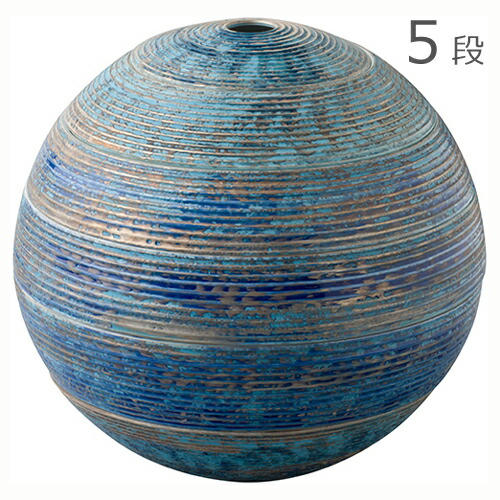 有田焼 李荘窯：染付市松文（混柄） 珠型三段重☆ 有田焼/李荘窯/珠型三段重/市松文/Φ16 X H15.5cm - テーブル