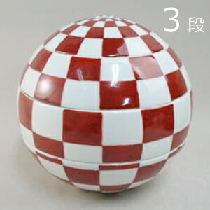 有田焼 李荘窯 珠型三段重 有田焼 李荘窯