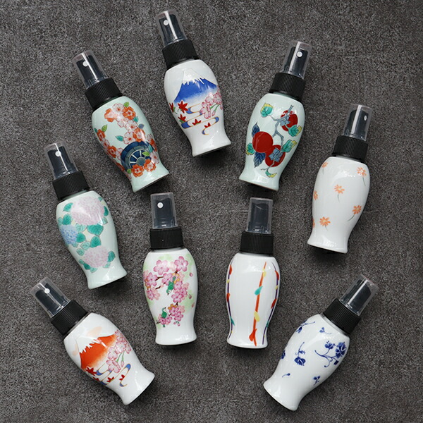 ◎ 九谷焼のスプレーボトル 楽天市場】九谷焼 スプレーボトル 宝尽くし＜小物 香水ボトル