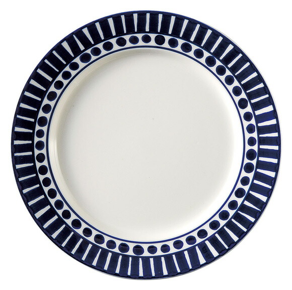 楽天市場】バッケ24.5cmプレート 直径24.5cm 北欧風食器 幾何学模様 藍