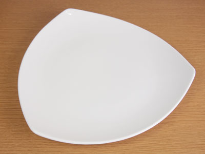   三角形皿 357 プレート 13.5cm M KASANE レクタングル 陶器 同色4枚セット （ 食洗機