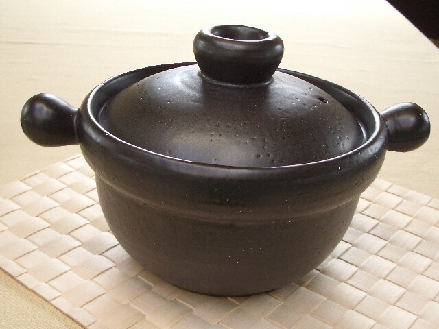 食器 おしゃれ ぽっちのついた ＩＨごはん鍋（黒）２号炊き(耐熱)｜テーブルウェア器彩人うつわさいと