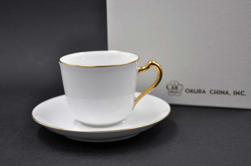 楽天市場】大倉陶園 ゴールドライン(1001)ティー・コーヒー碗皿 (1客
