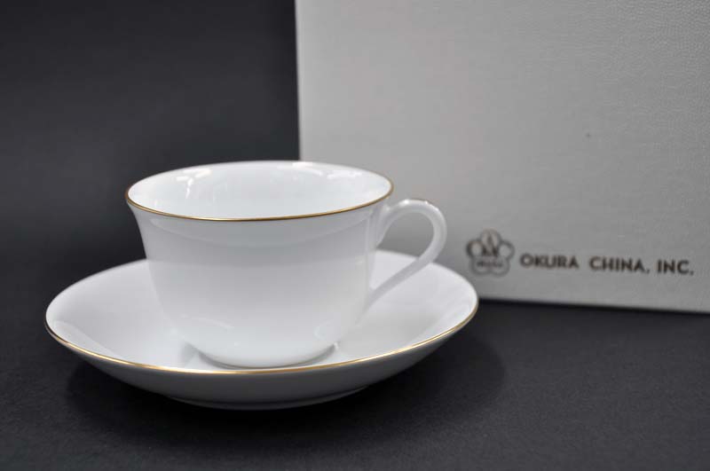楽天市場】大倉陶園 ゴールドライン(1001)ティー・コーヒー碗皿 (1客