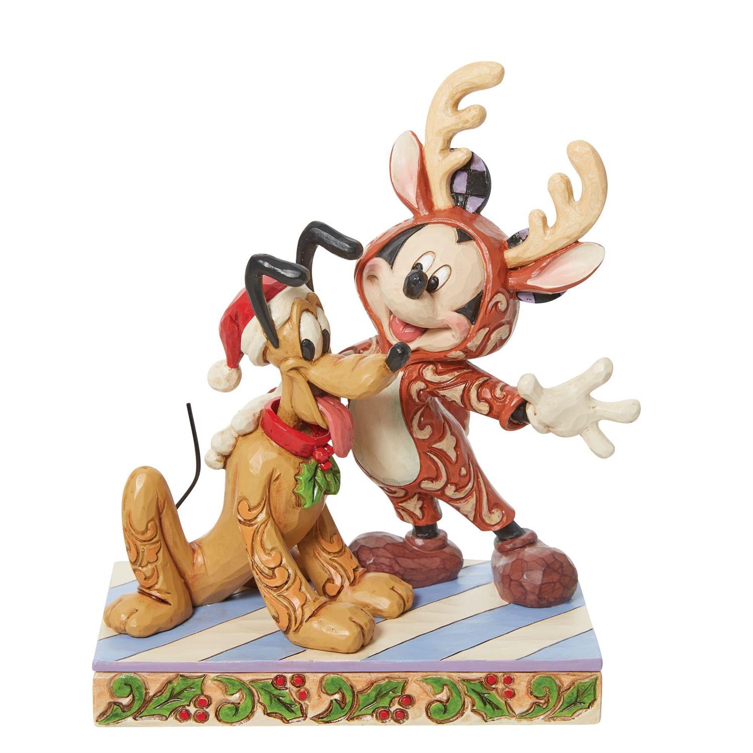 リロアンドスティッチ　サンタクロース　クリスマス　スクランプ　ビックフィギュア エネスコ enesco. ディズニーショーケース Disney Showcase