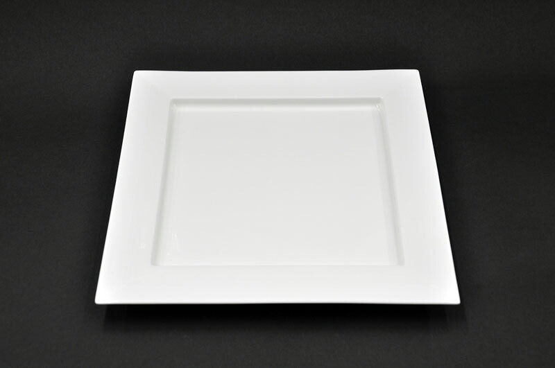 [NIKKO(ニッコー)] EXQUISITE(エクスクイジット) 27cmフラットスクエアプレート FINE BONE CHINA (ファインボーンチャイナ) NIKKO SINCE1908 [箱なし商品]
