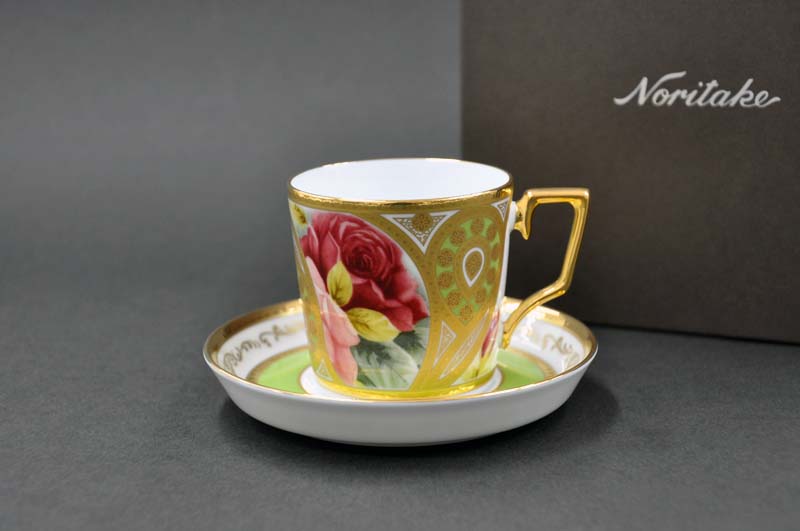 楽天市場】ノリタケ 〜Noritake〜 コーヒー碗皿(雲母金彩花文