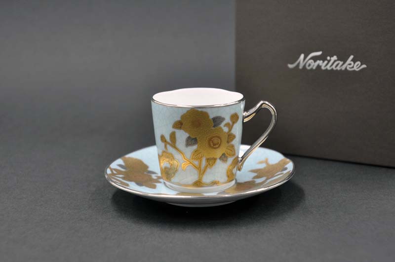 楽天市場】ノリタケ 〜Noritake〜 コーヒー碗皿(雲母金彩花文