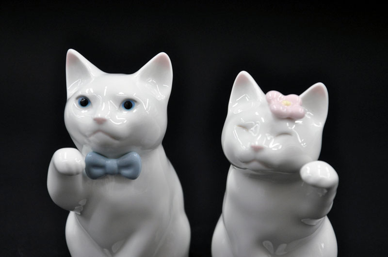 楽天市場 ノリタケ Noritake 置物 招き猫 小 ペアセット ウェルカムキャット Fortune Cat 御祝 お祝 内祝 記念品プレゼント ギフト 贈り物 お返し縁起物 結婚 新築 開店 開運 招福 千客万来 わたしの器