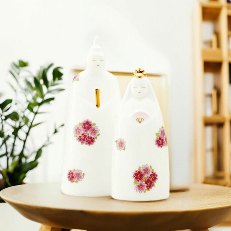 楽天市場】ノリタケ 〜Noritake〜置物 歳時記 ひな人形（桜色屏風