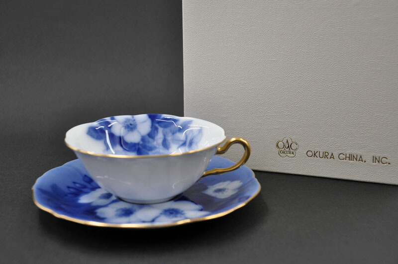 大倉陶園ブルーインペリアル 大倉陶園ブルーインペリアル カップ&ソーサー 2客セット
