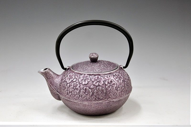 南部鉄器　鉄瓶　スズミ桜 楽天市場】【送料無料】 南部鉄瓶【別製平丸型 スズミ桜】2.2