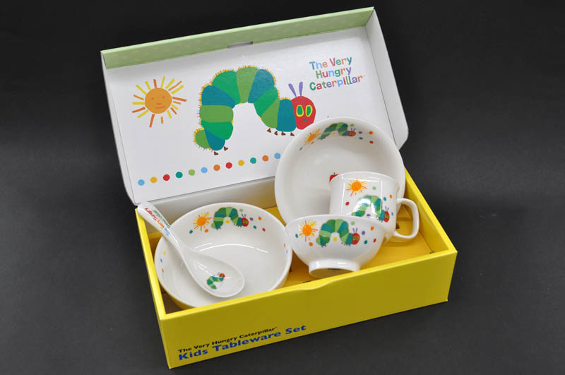 はらぺこあおむし こども食器ギフトセット/５点 (THE VERY HUNGRY CATERPILLAR)/エリック･カール/ [子供食器][電子レンジ対応][食洗機対応][日本製] 出産/お祝/御祝/プレゼント/ギフト/贈り物/誕生日/クリスマス/おすすめ/かわいい/人気/絵本/【在庫限り】