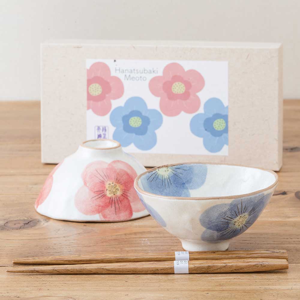 楽天市場 夫婦茶碗 箸 セット プレゼント 花椿 飯碗 ペア 陶器 食器セット おしゃれ 美濃焼 日本製 結婚祝い 誕生日 ラッピング ギフト 実用的 うつわのお店 たたら