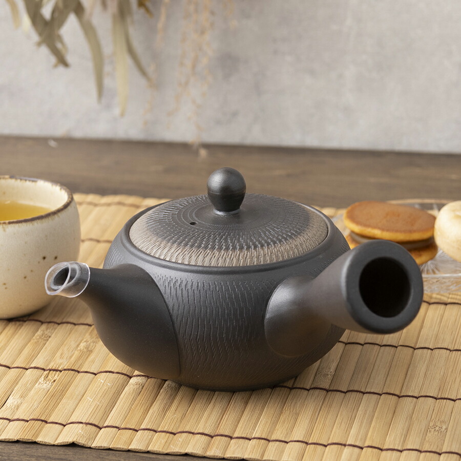楽天市場】急須 窯変 黒鱗(ようへん こくりん) お茶の葉桐 常滑焼 セラ
