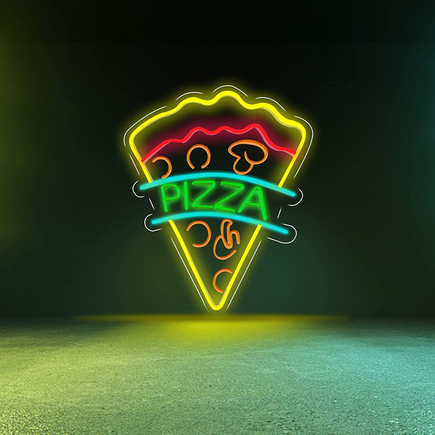 楽天市場】Pizzaネオンサイン LEDネオンライト 壁掛け ネオン